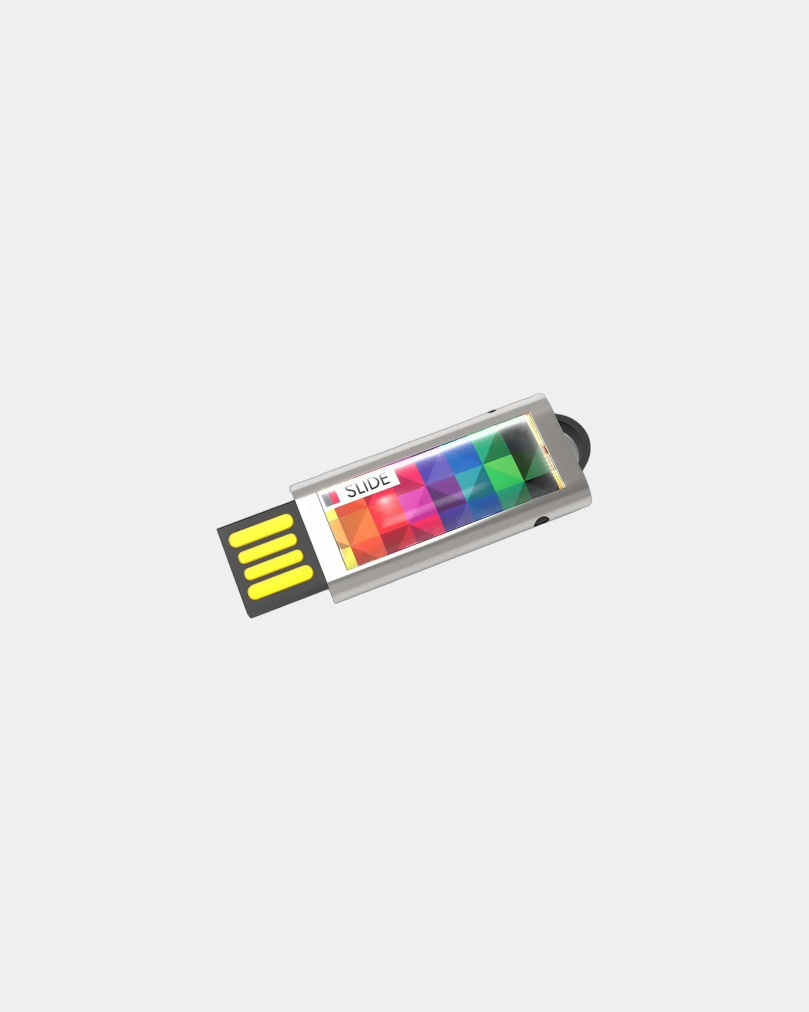 Clé USB métal chromé rétractable Slide à personnaliser - 1